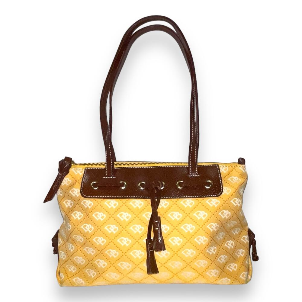Dooney & Bourke Yellow and Brown Shoulder Bag